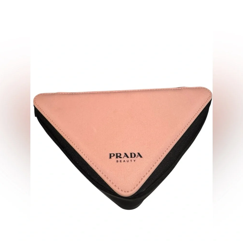 Prada Pink and Black Triangle Pouch - Picture 1 of 8